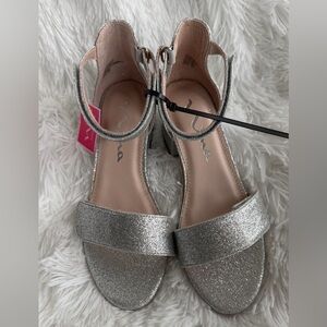 Nina Silver Glitter Heeled Sandals